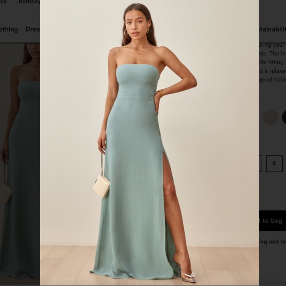 Reformation Ingrid Dress Celadon